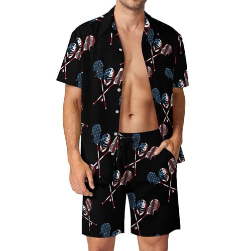 Camisa con botones y pantalones cortos de Lacrosse para hombre