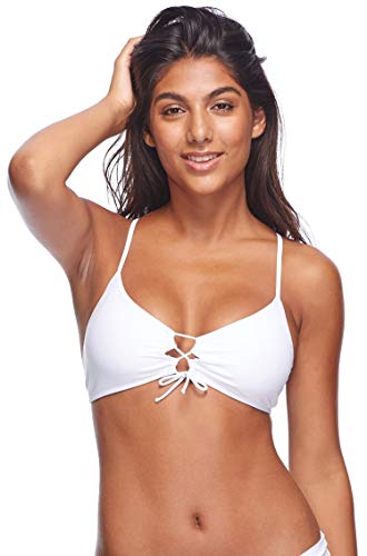 Body Glove Women's Mika Solid Halter Triangle Bikini Top Swimsuit with Cross Tie