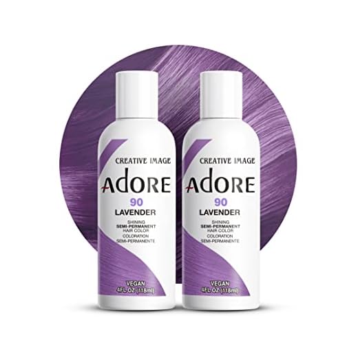 Adore Semi Permanent Hair Color - Vegan and Cruelty-Free Hair Dye - 4 Fl Oz - 090 Lavender (Pack of 2)
