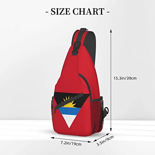 Mochila tipo bandolera unisex con bandera de Antigua y Barbuda miniatura 4