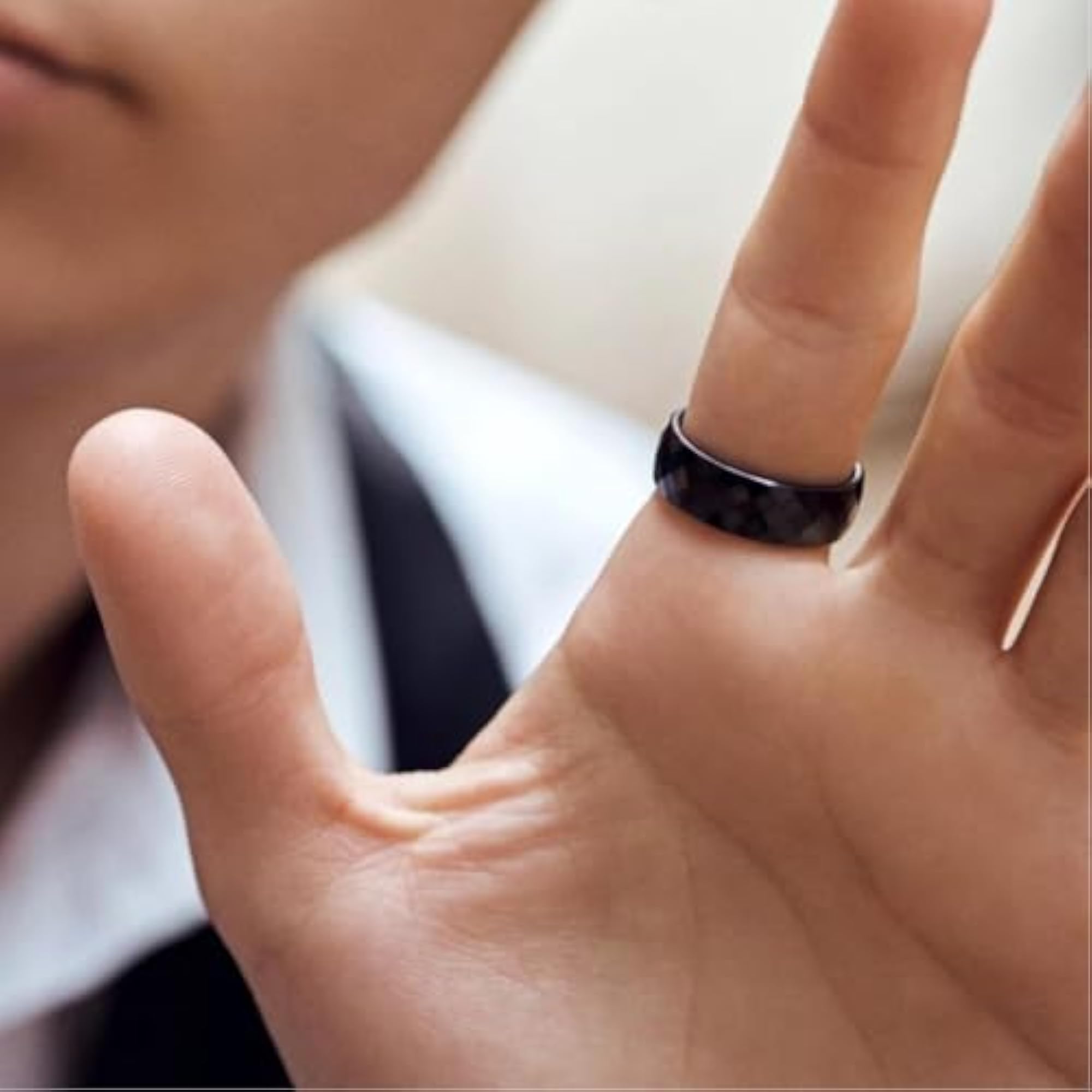 Premium Black Ceramic Band Ring for Men