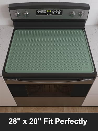Stove Top Covers for Electric Stove, Food Grade Heavy Duty Silicone Glass Stove Top Cover Protector, Induction Cooktop Protector, Heat Resistant Range Ceramic Stove Top Covers Mat, Oven Cover