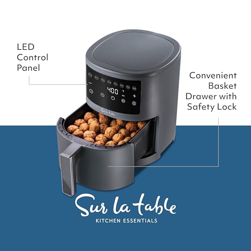 Sur-La-Table-38-Quart-Digital-Air-Fryer-LED-Touchscreen-Display-with-8-Presets-and-Shake-Indicator-for-Perfect-Crispness-Air-Fry-Bake-Roast-Broil-in-Minutes-1500w Sur La Table 38 Quart Digital Air Fryer LED Touchscreen Display with 8 Presets and Shake Indicator for Perfect Crispness Air Fry Bake Roast Broil in Minutes 1500w
