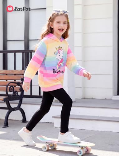 Image of PATPAT Girls 2 Piece Outfits Long Sleeve Hoodie and Leggings Clothing Set Outfits for Girls 4-12Y Fall /Winter Outfits