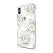 kate spade new york Reverse Hollyhock Case for iPhone X/XS - Defensive Hardshell with White Bumper