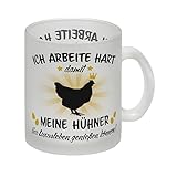 Du hast Haustiere oder kennst jemanden, der welche hat? Dann ist diese Tasse mit seinem Spruch sicher genau dein Humor. Jedem Hühner-Besitzer spricht der Spruch aus der Seele.