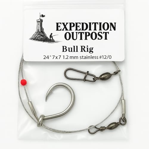 Bull Rig Heavy Steel Fishing rig para Redfish, Black Drum, Sharks miniatura 3