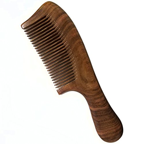 Wood Hair Comb/Large Wooden Comb/No Static Hair Comb/Real Wood Comb-Made of A Whole Piece of Green Sandalwood