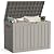 LubanNese Outdoor Storage Box, 50 Gallon Waterproof Resin Deck Box, Storage Bin for Package Delivery, Patio Furniture Cushion, Garden Tools, Pool Accessories, Weatherproof and UV Resistant, Grey
