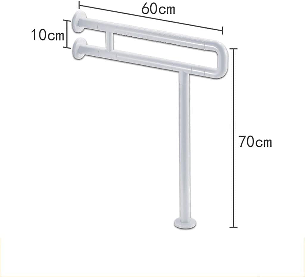 Barra de agarre de pared, pasamanos plegable de acero inoxidable para discapacitados y ancianos, soporte en forma de U para inodoro, duradero y seguro, ideal para baños