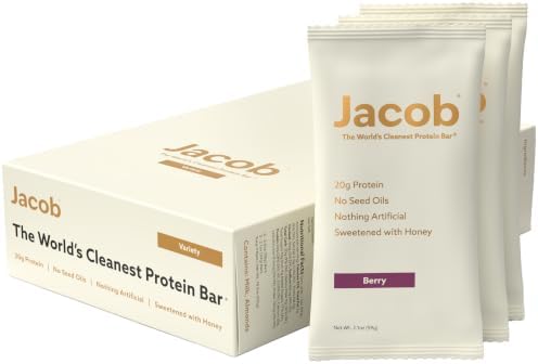 Jacob Bars, 20g Protein, Variety Pack 9pk - Grass-Fed, Seed Oil Free