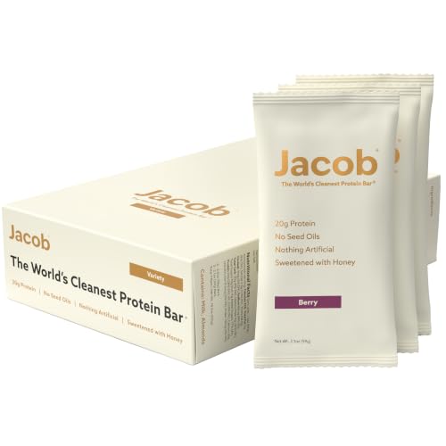 Jacob Bars, Grass-Fed Protein Variety Pack
