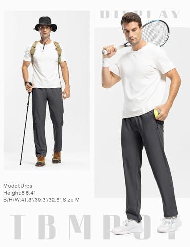 Image of TBMPOY Men's Outdoor Lightweight Hiking Mountain Pants Running Active Jogger Pants