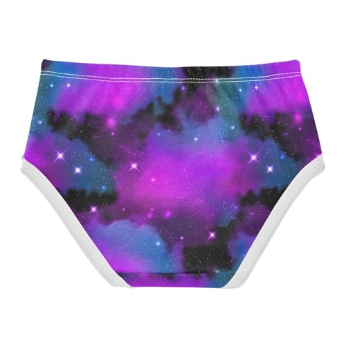 Joisal Cotton Toddler Underwear Floral Galaxy Purple Stars Fog Panties Little Girl Fun Briefs Undies Kids 2t2