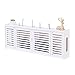 Scaffale Scatola Ombreggiante Scaffale Set-top Box Scatola Portaoggetti Router A Parete Ripiano Wifi Senza Punzonatura Stoccaggio Cavi (Color : Bianca, Size : 76 * 12 * 28cm)