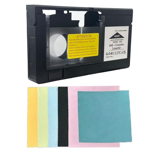 VHS C Cassette Adapter Compatible with SVHS Camcorders,...
