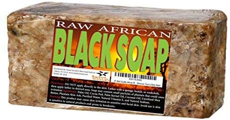 Premium African Black Soap - Pure 1 pound Bulk. Raw Organic Soap for ...