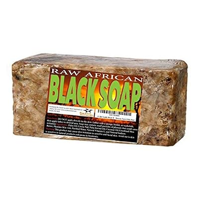 Premium African Black Soap - Pure 1 pound Bulk. Raw Organic Soap for Acne, Dry Skin, Rashes, Burns, Scar Removal, Face &amp; Body Wash, From Ghana