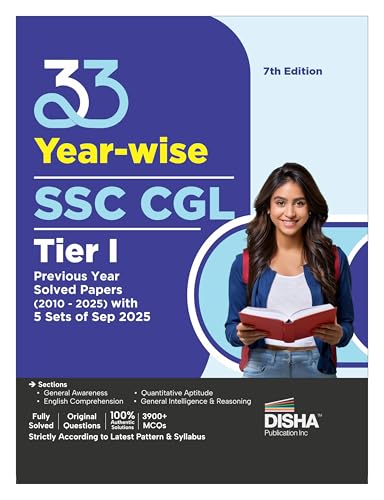 Disha 33 Year-wise SSC CGL Tier I Previous Year Solved Papers (20...