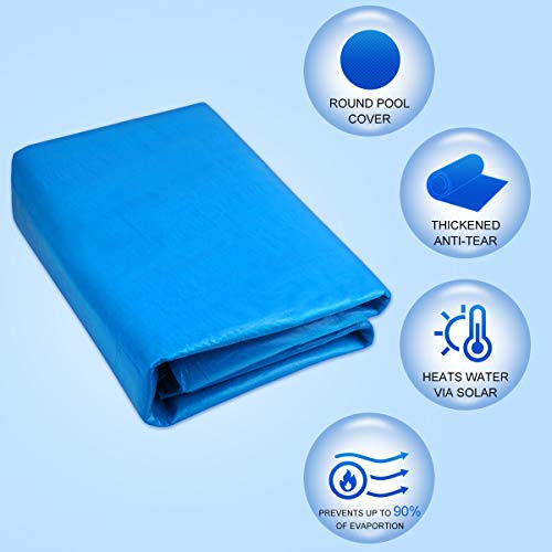 Evoio Pool Covers For 6 8 10 12 15 Ft Diameter Above Ground Round Pool, Easy Set And Frame Pools, Inflatable Pool Covers, Hot Tub Spa Pool Blanket Covers Ideal For Waterproof And Dustproof (8 Ft) #TOP1