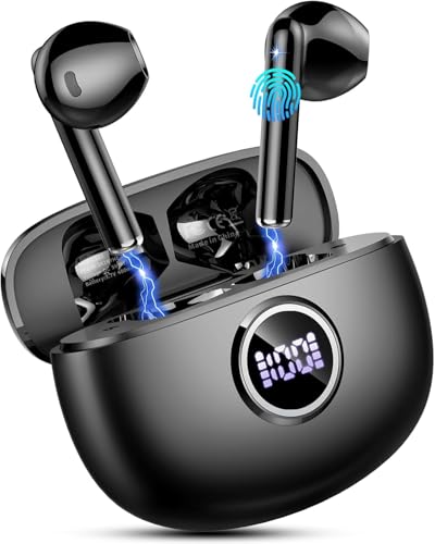 Nuova Tecnologia Bluetooth 5.3 e ENC Chiari Chiamate: Cuffie bluetooth dotate di bluetooth 5.2 e di una nuova generazione di antenne di segnale, un miglioramento del 75% del segnale,un'eccellente stabilità della connessione(raggio di trasmissione 15 metri) e forti capacità anti-interferenza. Le auricolari bluetooth sfruttano un potente e innovativo algoritmo di cancellazione dei rumori di fondo che garantisce chiamate chiare e cristalline anche negli ambienti più rumorosi.