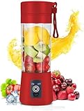 Etekcity Portable 6-Blade Juicer Blender with built-in Jar, Juice Mixer Bottle,Fruit Juice Machine,USB Rechargeable Personal Size Juicer Grinder for Juices,Protein&Milk Shakes (REDQ1)