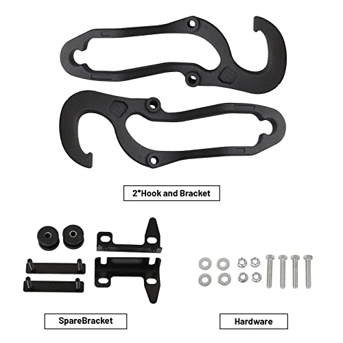 Plobeda Front Tow Hooks Fit For 2009-2019 Dodge Ram 1500 Replace Oem 82210967 68196982Aa,Black #TOP6