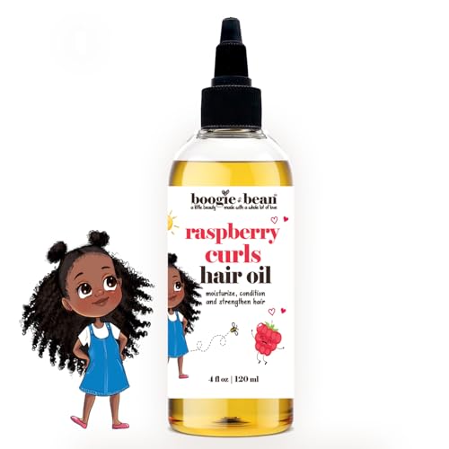 Kids Hair Oil and Baby Hair Oil Toddler, Curly, Braids, Biracial, Natural Raspberry Moisture for Kids, Hair Moisturizer for Black Kids and Hair Products For Kids