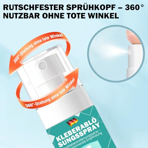 Pflasterentferner Spray, Pflasterlöser Spray, Pflasterentferner Spray Stoma, Pflasterspray Sprühpflaster, Pflasterspray zum Entfernen Klebereste Entferner, Seidige Haptik, 60ml