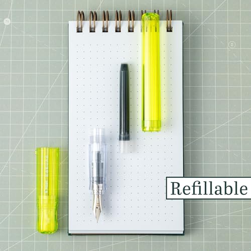 Image of PILOT Kakuno Fountain Pen, Translucent Green Barrel, Fine Nib