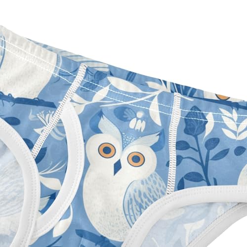 KLL Owl Blue Little Boys Pure Cotton Underwear Briefs Breathable Children Undies4
