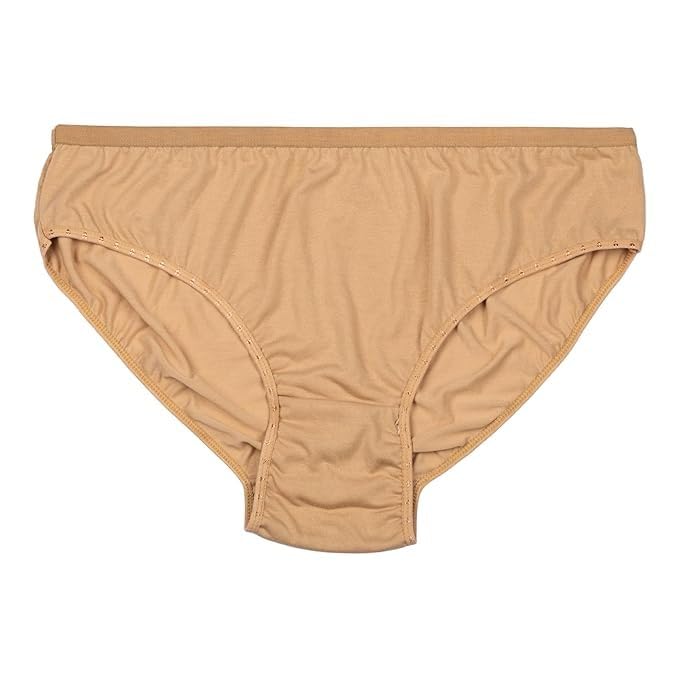 Image of Plus Size Cotton Panties for Women | High Waist Panty with Full Coverage | Inside Elastic - No Elastic Exposure to Skin | Plus Size | Pack of 3