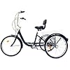 Driewieler voor volwassenen, 24 inch-trike-fiets, 6 versnellingen voor volwassenen, 3-wielige fiets voor volwassenen…
