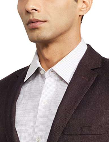 Image of Park Avenue Men's Slim Fit Blazer (8907663088432 PMJL01853-O7 116 Dark Brown)