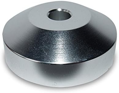 45 RPM Record Adapter Insert - Aluminum - 7 inch Vinyl Record Dome 45 Adapter (Silver anodized)