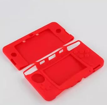 Soft Silicone Cover Case for 3DS XL LL Rubber Full Body Protective Skin Red