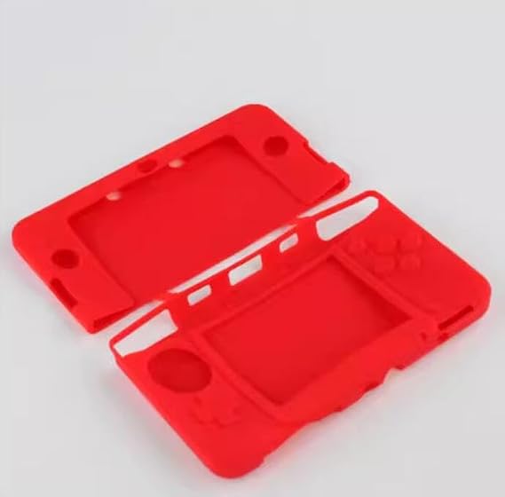 Soft Silicone Cover Case for 3DS XL LL Rubber Full Body Protective Skin Red
