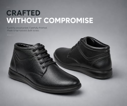 Image of Kraasa Steel Formal Shoes for Men | Vegan Leather Lace-Up Office Shoes