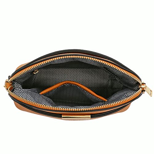 Image of FashionPuzzle Faux Leather Small Dome Crossbody Bag with Chain Strap