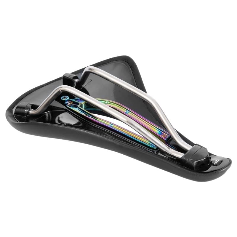 MTB Siodełko Rowerowe, Ultralight i Oddychające PU Szosowe Wyścigi Szosowe Siodełko Z Miękką wyściółką (Color : Black and Red)