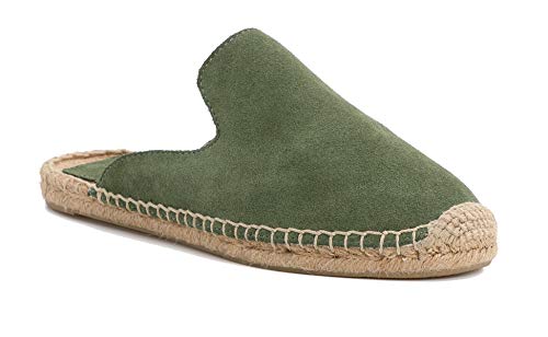 Image of Women's Simple Mule Breathable Flat Espadrilles Shoes, Pure Color Mules