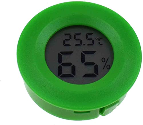 1pc Mini Hygrometer Thermometer Digital Gauge Indoor, LCD Monitor Temperature Outdoor Humidity Meter for Greenhouse (Green)