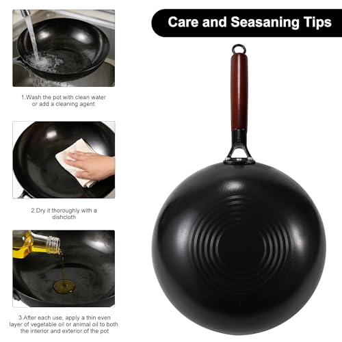 Wok de hierro fundido 12.2'' con tapa de vidrio y accesorios miniatura 5