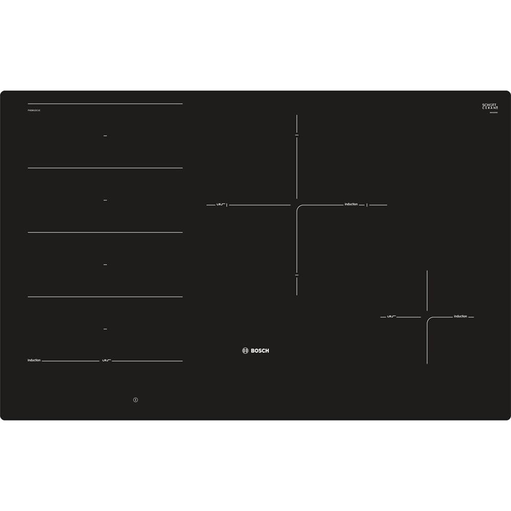 Bosch PXE801DC1E Serie 8 Placa de inducción, eléctrica, empotrable, 79,2 cm, vidrio y cerámica