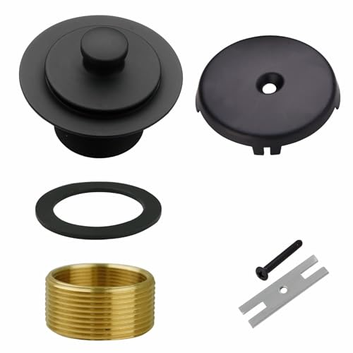 WELSAN Matte Black Tub Drain and Overflow Kit Bathtub Drain Kit Universal