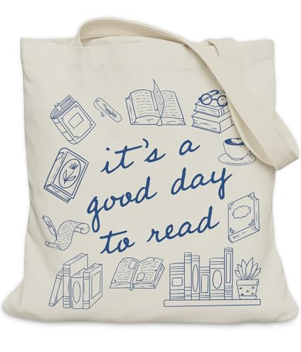 LUERHUI Book Lovers Gifts Tote Bag for Women, Bookish Gifts Tote Bag for Readers Librarian