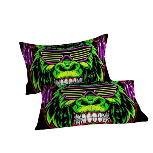 Housse de couette super king gorilles facile à enfiler avec fermeture éclair - 7