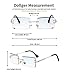 Dollger Rimless Rectangle Sunglasses for Women Fashion Frameless Square Glasses for Men Ultralight UV400 Eyewear Blue