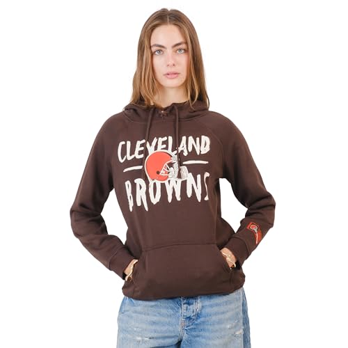 Ultra Game Women's NFL Official Super Soft Tie Neck Hoodie Sweatshirt