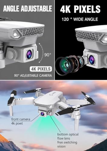 Image of BrUsHlEsS-fOlDaBlE-DrOnE-WiTh-hQ-WiFi-cAmErA-ReMoTe-cOnTrOl-fOr-kIdS-QuAdCoPtEr-wItH-GeStUrE-SeLfIe-fLiPs-bOuNcE-MoDe-aPp-oNe-kEy tAkE-OfF E88 D